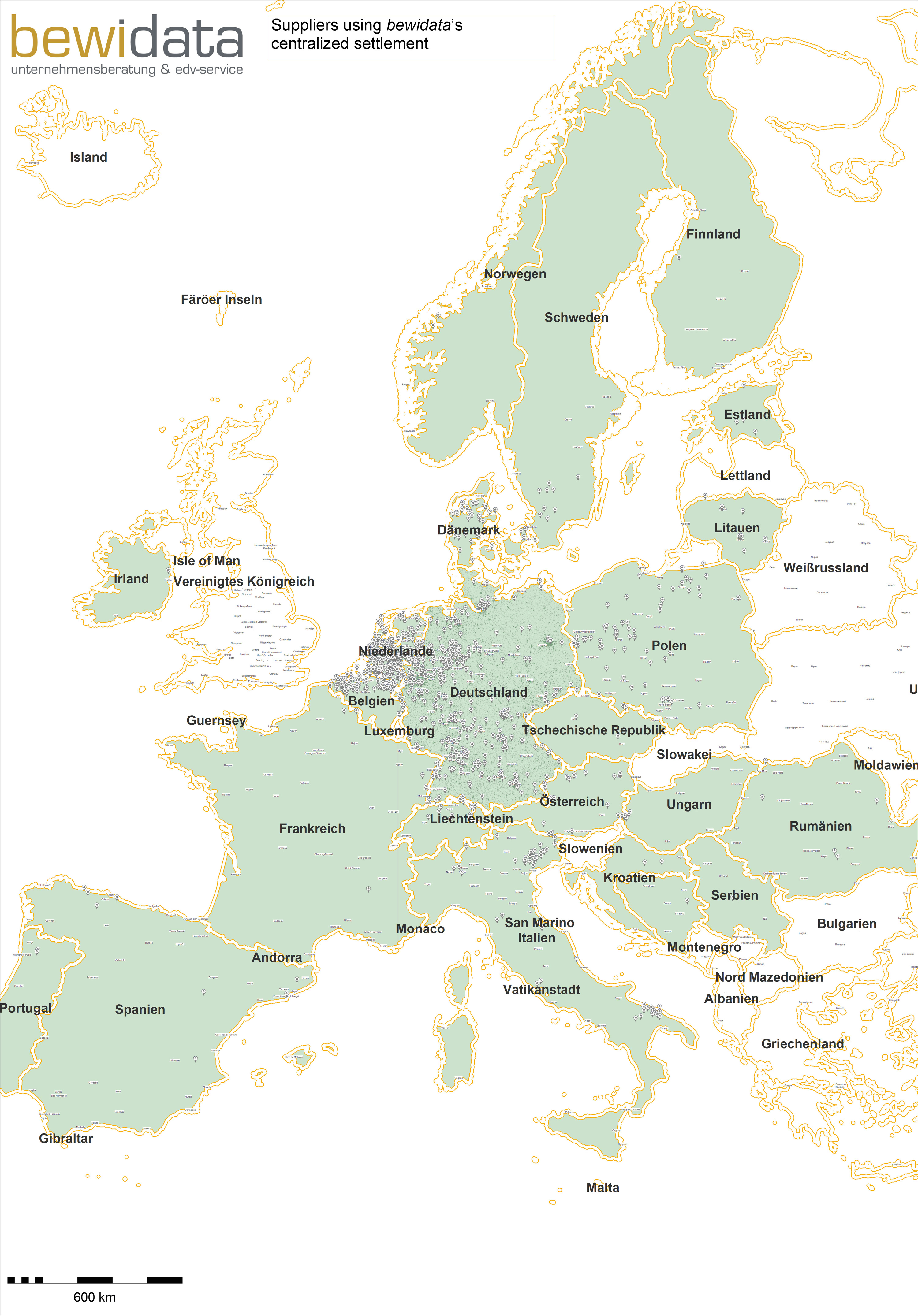 Map suppliers